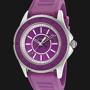Juicy Couture 1900873 Rich Girl Purple Jelly Strap Watch  display picture 3