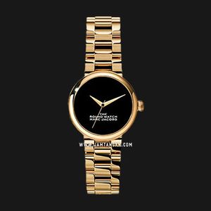 Marc Jacobs MJ0120179280 The Round Watch Ladies Black Dial Gold