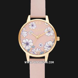 Olivia Burton Orologio Donna OB16AN04: Quadrante Floreale Rosa, Cinturino In Pelle Eco, Collezione Groovy Blooms, Quarzo 30mm - 2