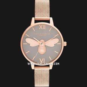 Olivia Burton Bee OB16FB10 Lucky Bee Rose Gold Stainless Steel Strap