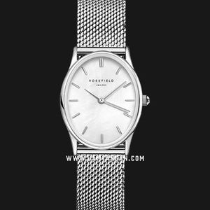 Rosefield The Oval OWSMS-OV11 Ladies Mother Of Pearl Dial Mesh