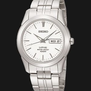 Seiko Quartz SGG713 SGG713P1 Analog White Dial Stainless Steel