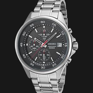 Seiko Chronograph SKS477 SKS477P1 Black Dial Stainless Steel