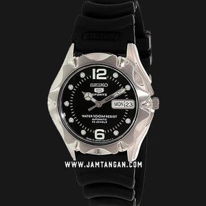 Seiko Sports SNZ453J2 Automatic Black Dial Rubber Strap 100M