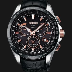 Seiko Astron SSE061 SSE061J1 GPS Solar World Time 8X Series Black