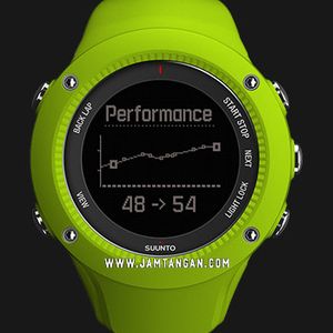 Suunto SS021260000 Ambit3 Run Lime Digital Dial Green Rubber Strap
