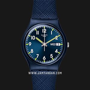 Swatch Classic GN718 Sir Blue Dial Deep Blue Silicone Strap - Main Image