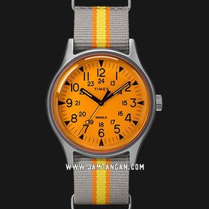 Timex MK1 California TW2T25500 Indiglo Men Orange Dial Multi Tone Nylon  Strap