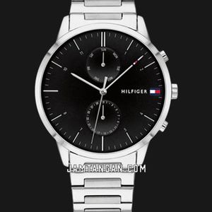 Tommy Hilfiger Hunter 1710407 Men Black Dial Stainless Steel Strap