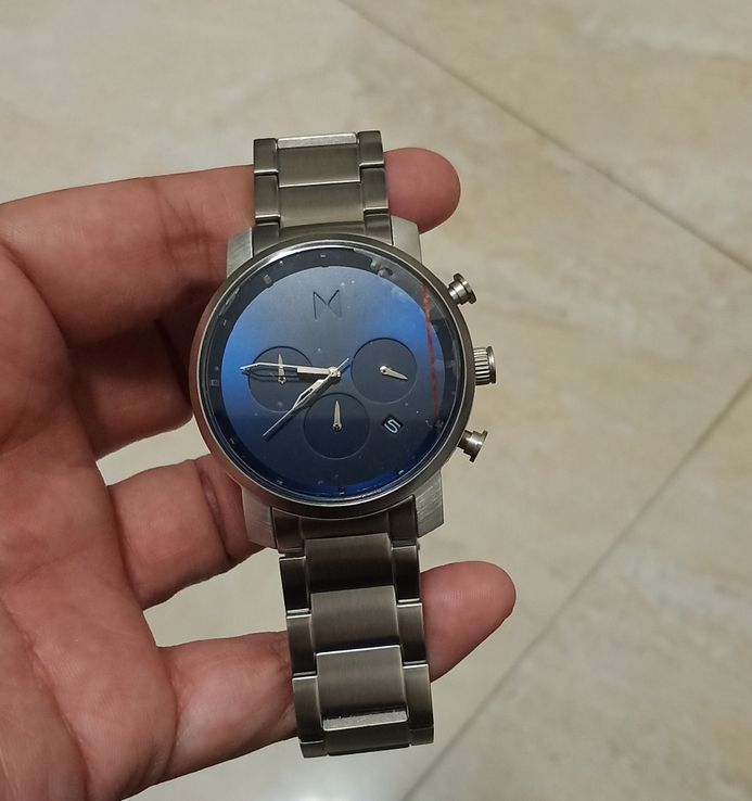 値頃 40MM D-MC02-SBLU Chrono MVMT Navy Steel Stainless Dial Blue その他