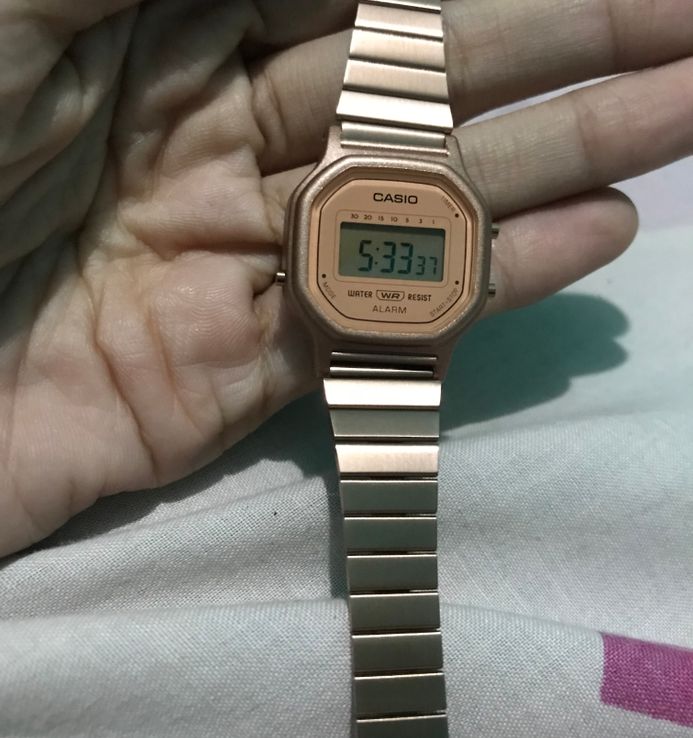 Jam casio rose gold original top