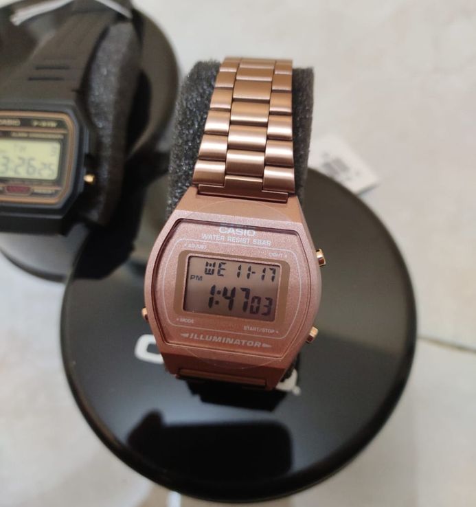 Jam casio rose gold original clearance