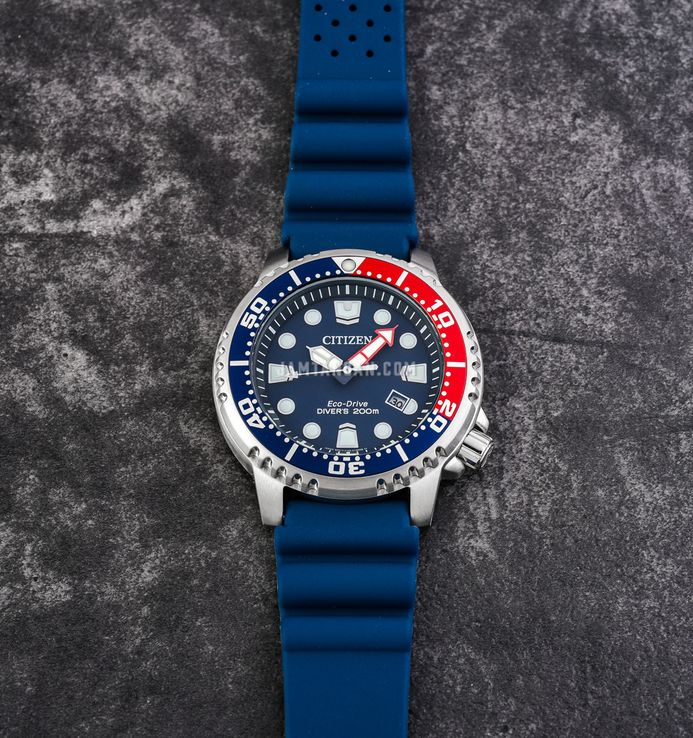 Citizen Promaster BN0168-06L - Orologio Subacqueo Uomo Eco-Drive, 44mm, Cinturino Blu