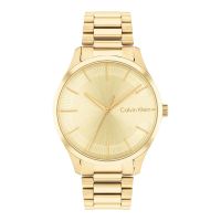 Calvin Klein Iconic 25200043 Gold Dial Gold Stainless Steel Strap ...