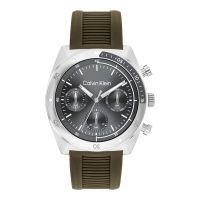 Calvin Klein Flex 25200469 Men Chronograph Dial Green Silicone Strap ...