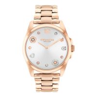 Coach Greyson 14504023 Ladies White Dial Rose Gold Stainless Steel