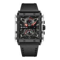 Waheed 6757 Expedition Chronograph E 6757 MC LTBBA-1 Men Black Dial Black Leather ...