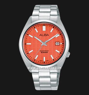 Alba Active AG8M39X1 Raspberry Gelato Series Orange Patterned Dial Stainless Steel Strap