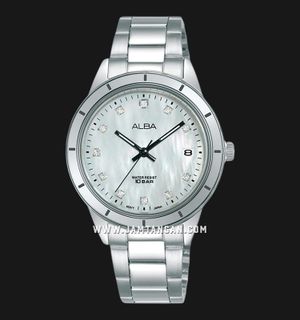 Alba Active AG8M91X1 Ladies White MOP Dial Stainless Steel Strap