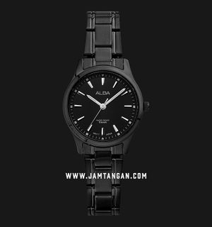 Alba Prestige ARX023X1 Ladies Black Dial Black Stainless Steel Strap