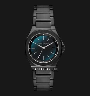 Armani Exchange AX4609 Ladies Green Dial Black Stainless Steel Strap
