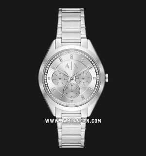 Armani Exchange AX5654 Ladies Silver Dial Stainless Steel Strap