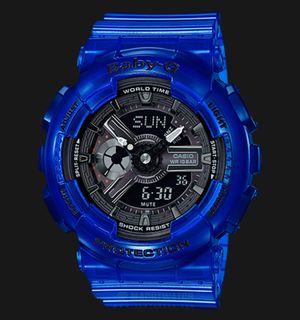 Casio Baby-G BA-110CR-2ADR Aqua Planet Digital Analog Dial Blue Resin Band