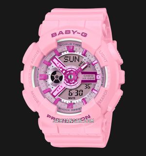 Casio Baby-G BA-110YK-4AJF Y2K Inspired Digital Analog Dial Pink Resin Band (JDM)