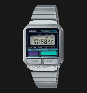 Casio General A120WE-1ADF ’80s-style Digital Dial Stainless Steel Band