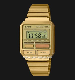 Casio General A120WEG-9ADF ’80s-style Digital Dial Gold Stainless Steel Band