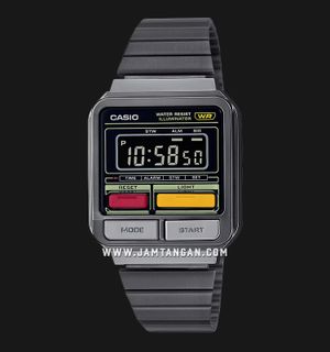 Casio General A120WEGG-1BDF ’80s-style Digital Dial Gunmetal Stainless Steel Band