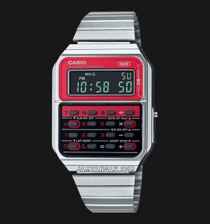 Casio General CA-500WE-4BDF Vintage Calculator Heritage Colors Stainless Steel Band