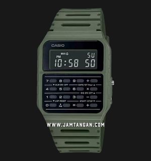 Casio General CA-53WF-3BDF Data Bank Digital Dial Green Resin Band