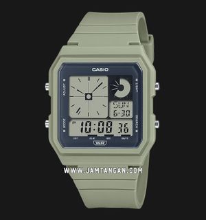 Casio General LF-20W-3ADF Pop Digital Dial Sage Green Resin Band