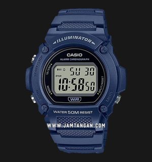 Casio General W-219H-2AVDF Digital Dial Blue Resin Band