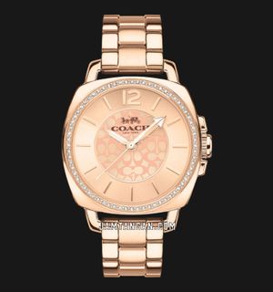 Coach Boyfriend 14503142 Ladies Rose Gold Dial Rose Gold Stainless Steel Strap
