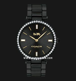Coach Park 14503421 Crystal Ladies Black Dial Black Stainless Steel Strap
