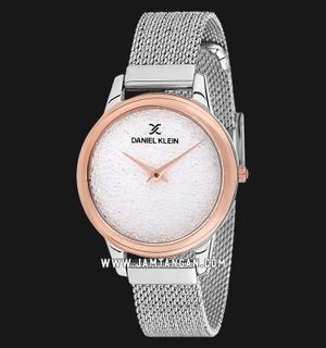 Daniel Klein Premium DK12040-4 Ladies Shimmer Silver Dial Mesh Strap