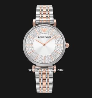 Emporio Armani Fashion AR11537 Silver Dual Tone Stainless Steel Strap
