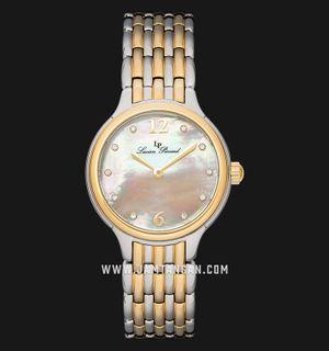 Lucien Piccard Lauren LP-28021-SG-22MOP Silver Mother of Pearl Dial Dual Tone Stainless Steel Strap