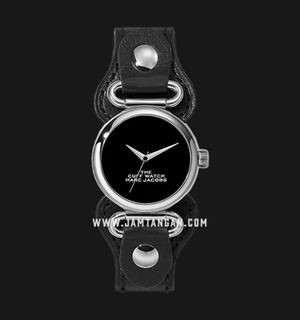 Marc Jacobs The Cuff Watch MJ0120179290 Ladies Black Dial Black Leather Strap