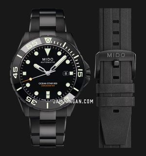MIDO Ocean Star M026.608.33.051.00 COSC 600 Chronometer Black Dial St. Steel Strap + Extra Strap
