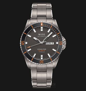 MIDO Ocean Star M026.430.44.061.00 Caliber 80 Automatic Anthracite Dial Titanium Strap
