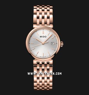 MIDO Dorada M033.210.33.031.00 Silver Dial Rose Gold Stainless Steel Strap