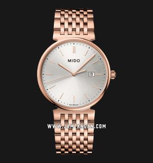 MIDO Dorada M033.410.33.031.00 Everytime Silver Dial Rose Gold Stainless Steel Strap