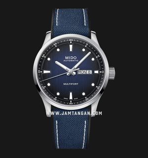 MIDO Multifort M M038.430.17.041.00 Men Automatic Blue Gradient Dial Blue Fabric Strap