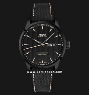 Mido Multifort M038.431.37.051.00 Chronometer Automatic Black Dial Black Leather Strap