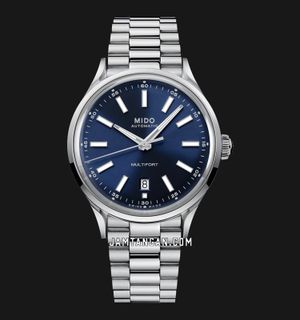 MIDO Multifort M040.407.11.041.00 Patrimony Powerwind Blue Dial Stainless Steel Strap