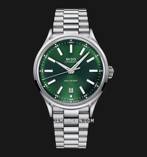 MIDO Multifort M040.407.11.091.00 Patrimony Powerwind Green Dial Stainless Steel Strap