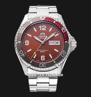 Orient Sports RA-AA0820R Automatic Mako III Terracotta Dial Stainless Steel Strap 